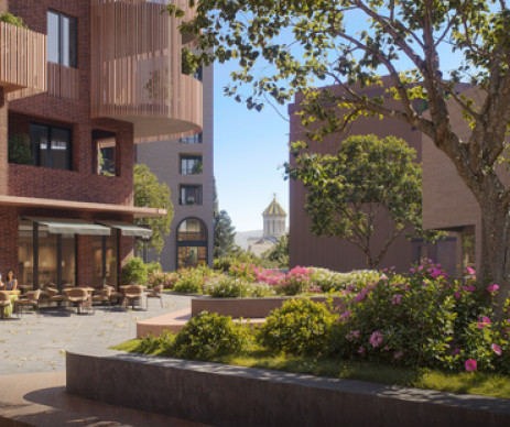 უსაფრთხო და ეკო-მეგობრული სივრცე - მანქანების გარეშე, მწვანე ეზოებით და დაცული ტერიტორიით;